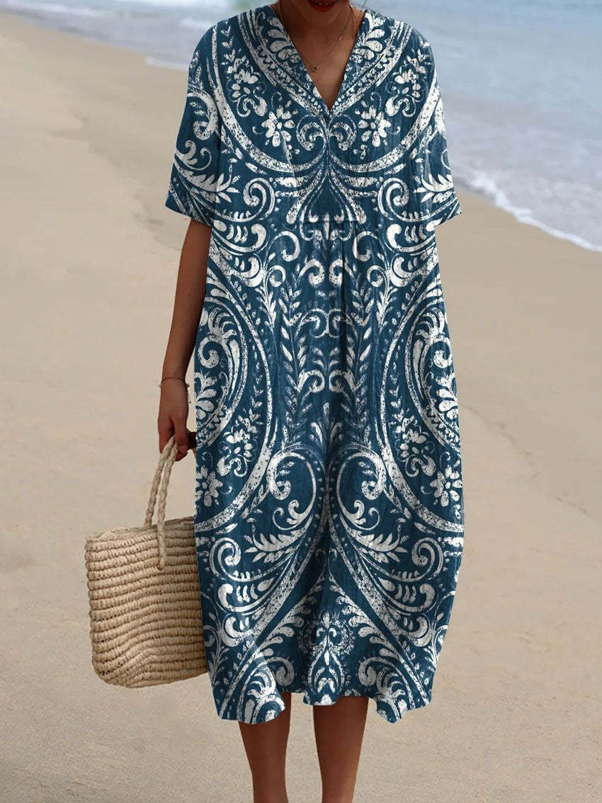 Womens Casual Dress With 3D-Printed Sleeves by Ricaloux
