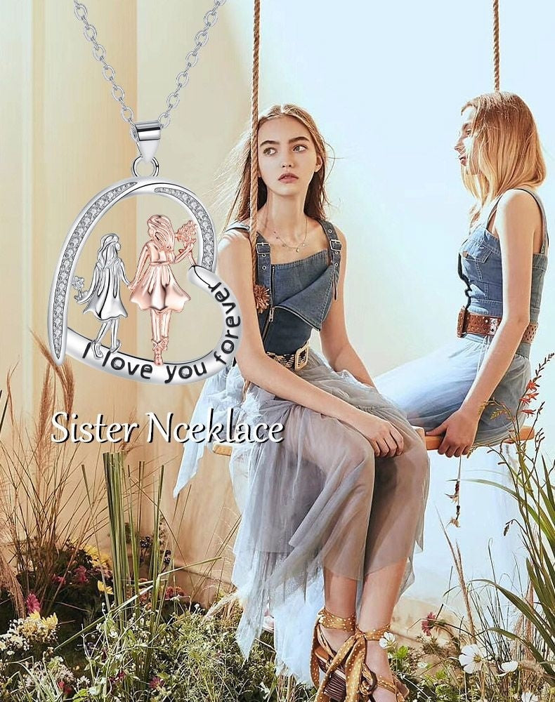Jewelry Love Sister Ladybro Necklace For Women by Ricaloux