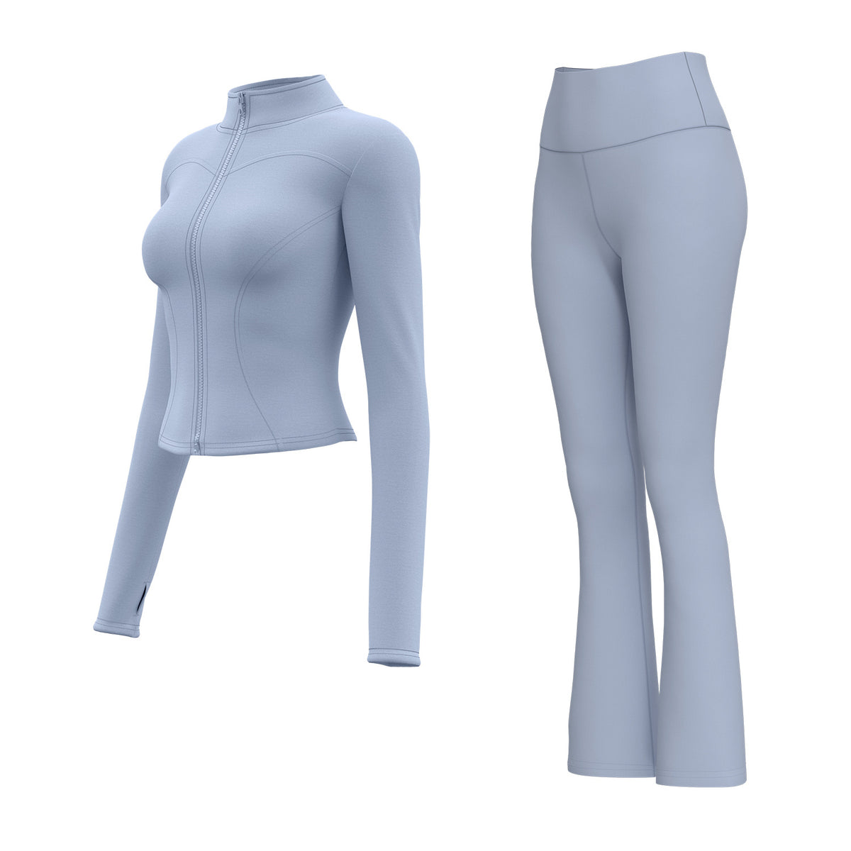 High-waisted Yoga Pants Wide-leg Tapered Workout Jogger Set by Ricaloux
