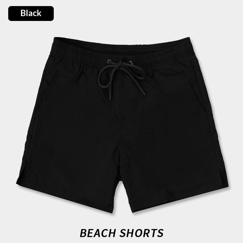 Solid-color Casual Breathable Quick-drying Straight-leg Mens Beach Shorts – Premium 0 | RICALOUX