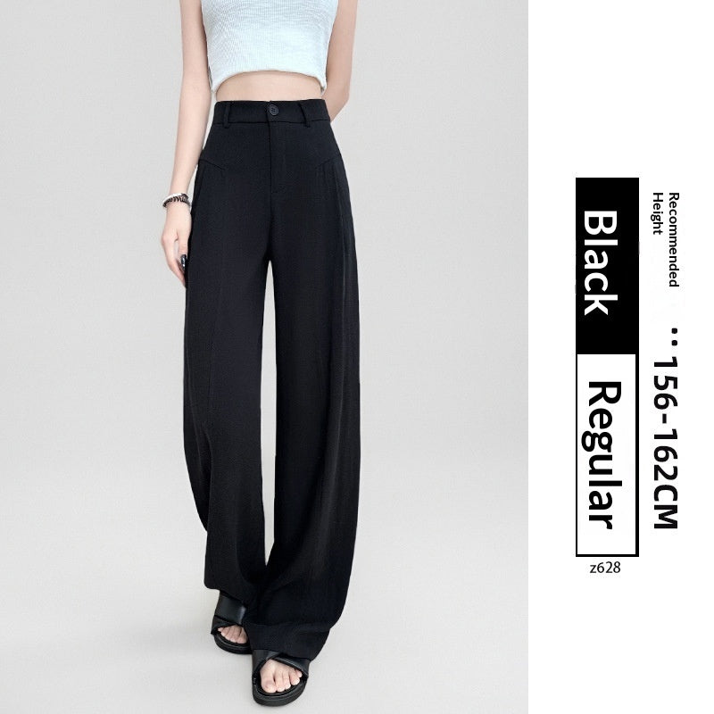 White Relaxed-fit Wide-leg Pants Womens Summer Lightweight Style by Ricaloux