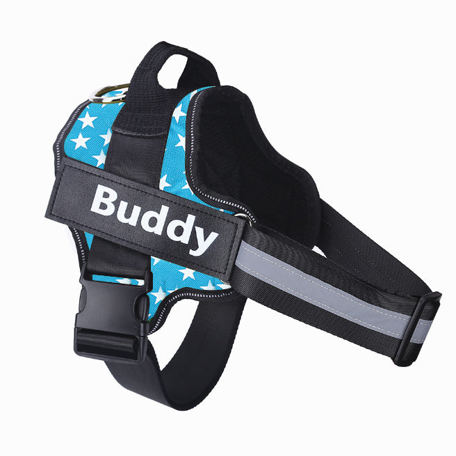 Personalized Dog Harness NO PULL Reflective Breathable Adjustable Pet Harness Vest For Small Large Dog Custom Patch Pet Supplies by Ricaloux