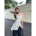 Elegant Camisole With An Irregular Slanted Hemlinesweet Figure-flattering And Versatile Sleeveless Top – Premium 0 | RICALOUX