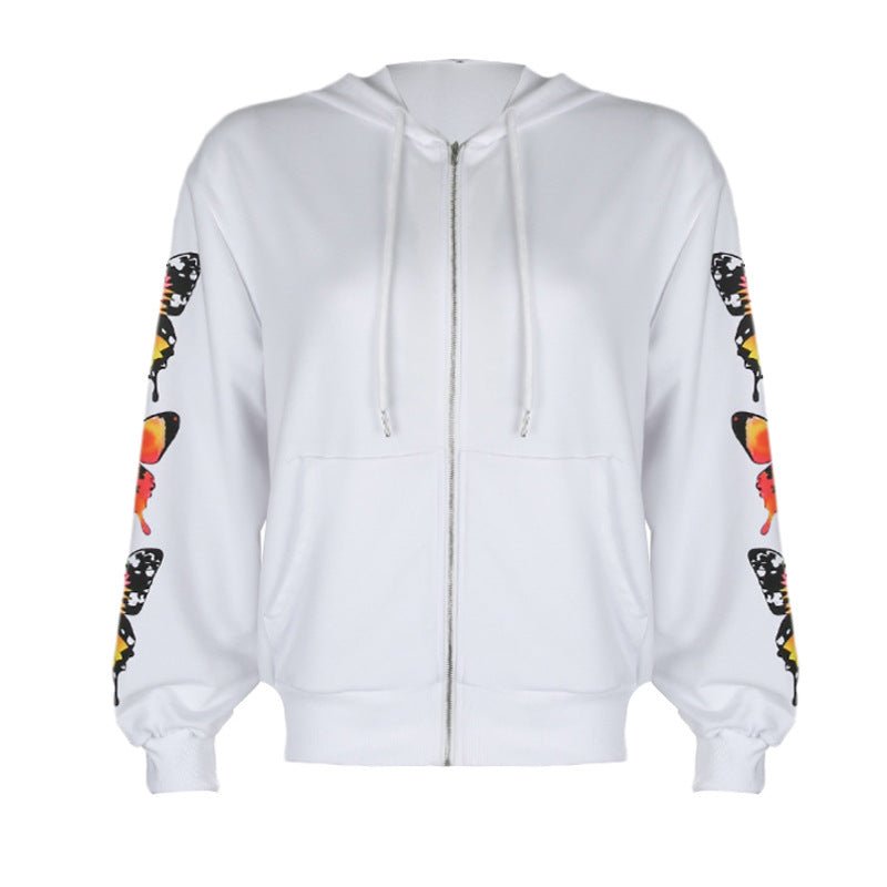 Butterfly print sweatshirt sweatpants - RICALOUX
