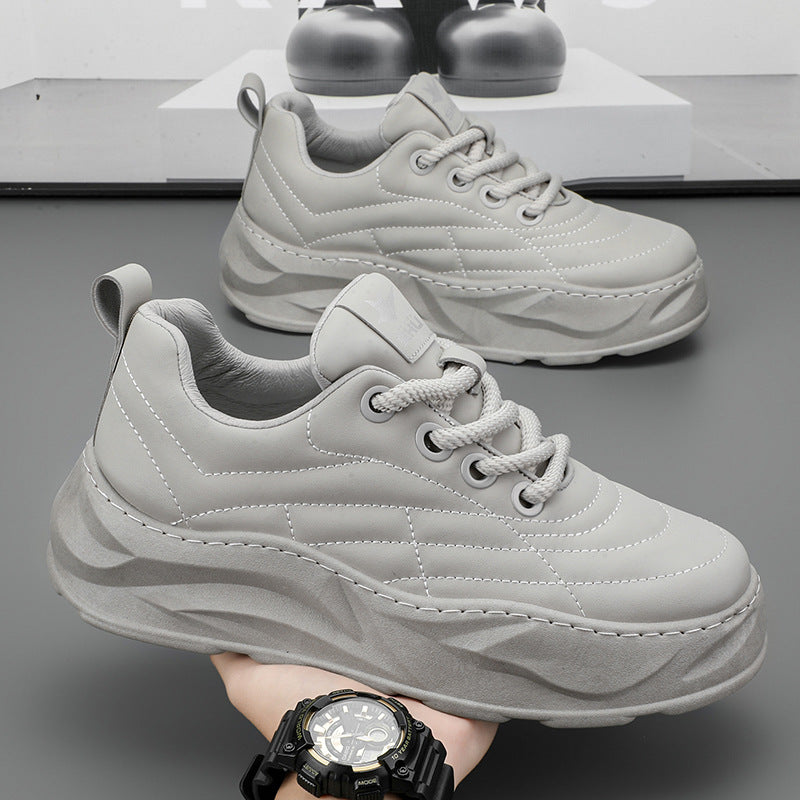 Fashion Thick-soled Anti-skid Shoes Ins Slip-on Casual Lazy Shoes Men Outdoor Breathable Lace-up Running Sports Sneakers by Ricaloux