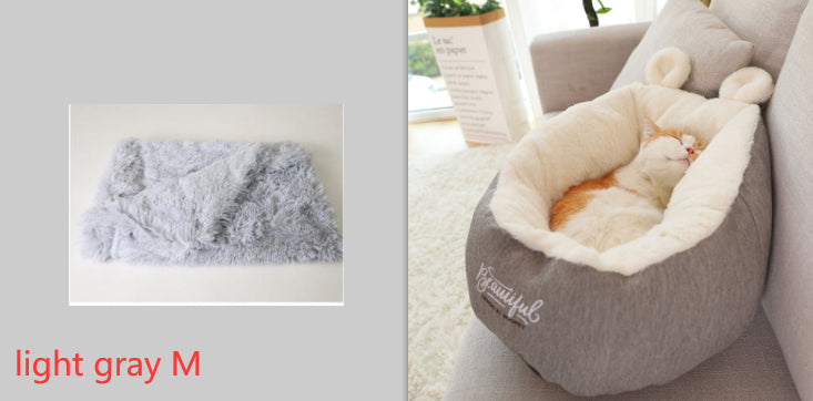 Pet Dog Bed Warming Soft Sleeping Bag Cushion Puppy Kennel by Ricaloux