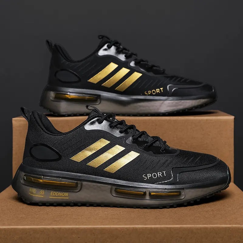 Air Cushion Sports Shoes Men Lace-up Sports Sneakers Outdoor Breathable Casual Shoes Walking by Ricaloux