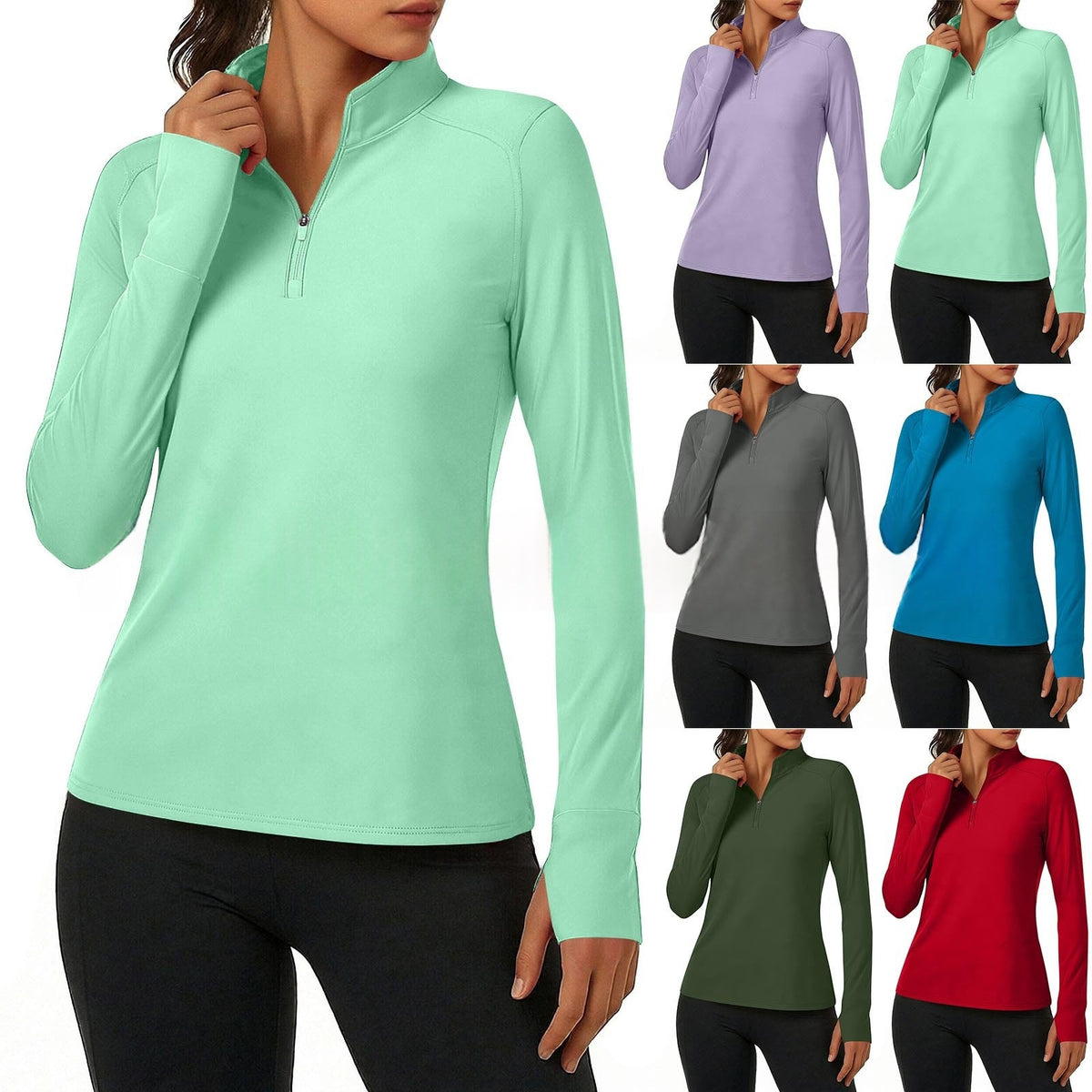 Womens Casual Solid-color Versatile Bottoming Shirt – Premium 0 | RICALOUX