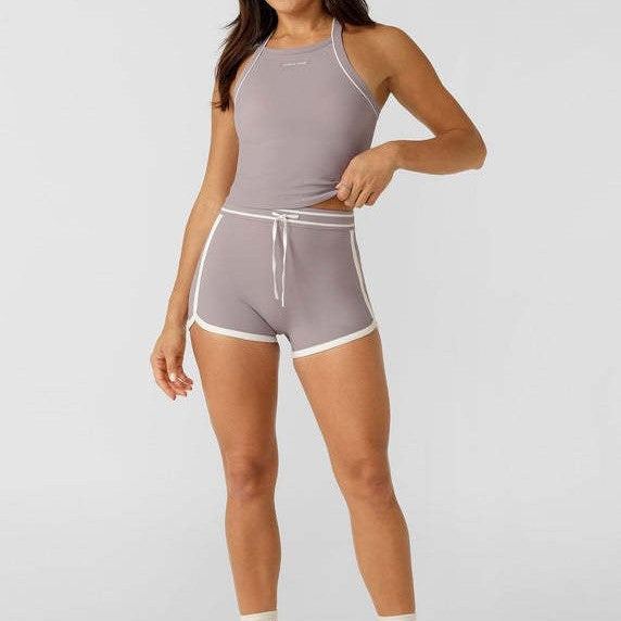 Color-block Nude-effect High-waisted Yoga Shorts For Women – Premium 0 | RICALOUX