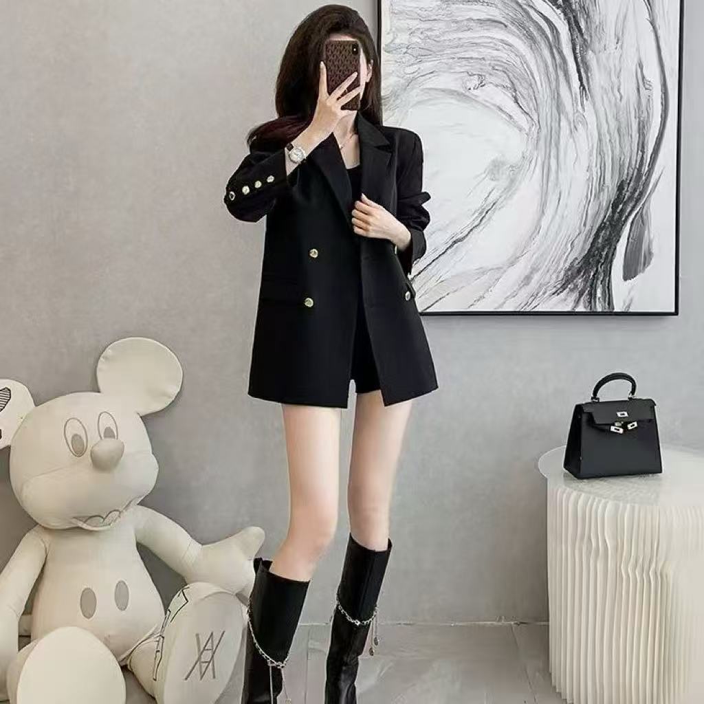 Womens Casual Solid-color Fashionable Black Coat – Premium 0 | RICALOUX