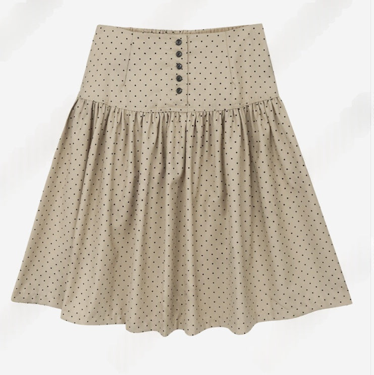 Korean-style Sweet And Versatile Polka-dot Age-reducing Skirt – Premium 0 | RICALOUX