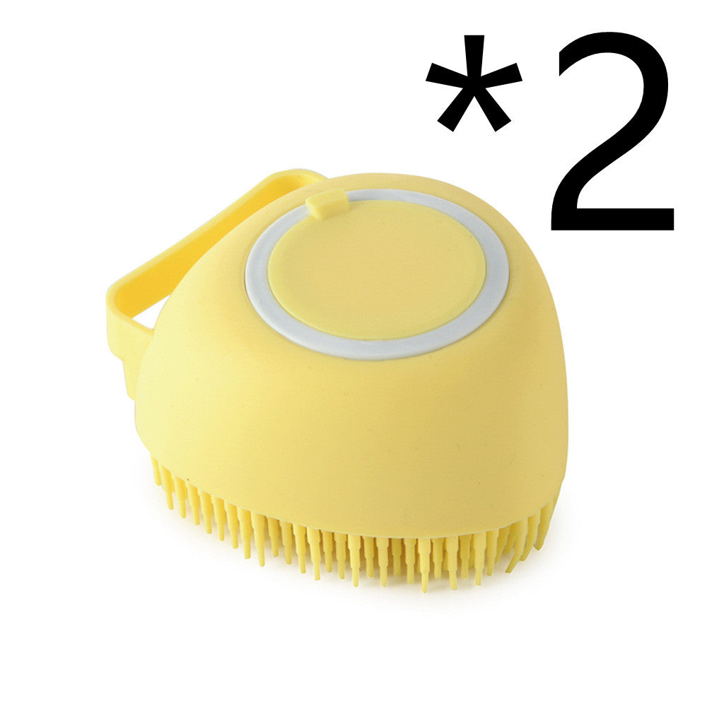 Silicone Dog Bath Massage Gloves Brush Pet Cat Bathroom Cleaning Tool Comb Brush For Dog Can Pour Shampoo Dog Grooming Supplies by Ricaloux