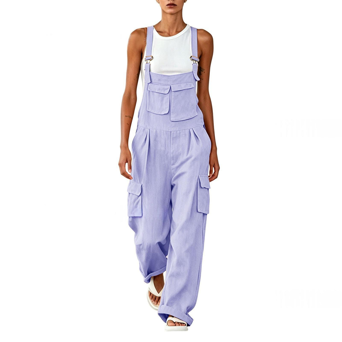 Womens Comfortable Suspender Jumpsuit For Summer by Ricaloux