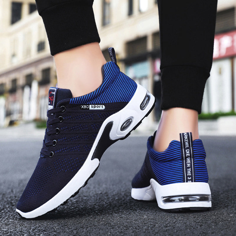 Fashion Mesh Shoes With Striped Design Men Outdoor Breathable Lace-up Sneakers Csual Lightweight Running Sports Shoes For Men – Premium 4 | RICALOUX
