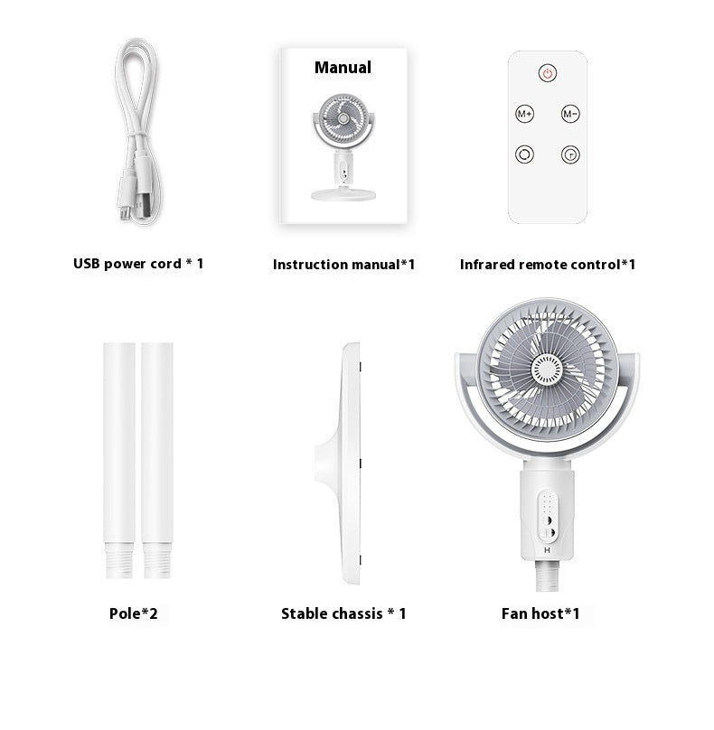 Remote Control Air Circulator Fan - 3D Oscillating Turbine Design Quiet Energy Saving Floor Standing Bladeless Cooling for Home Office Bedroom Use - RICALOUX