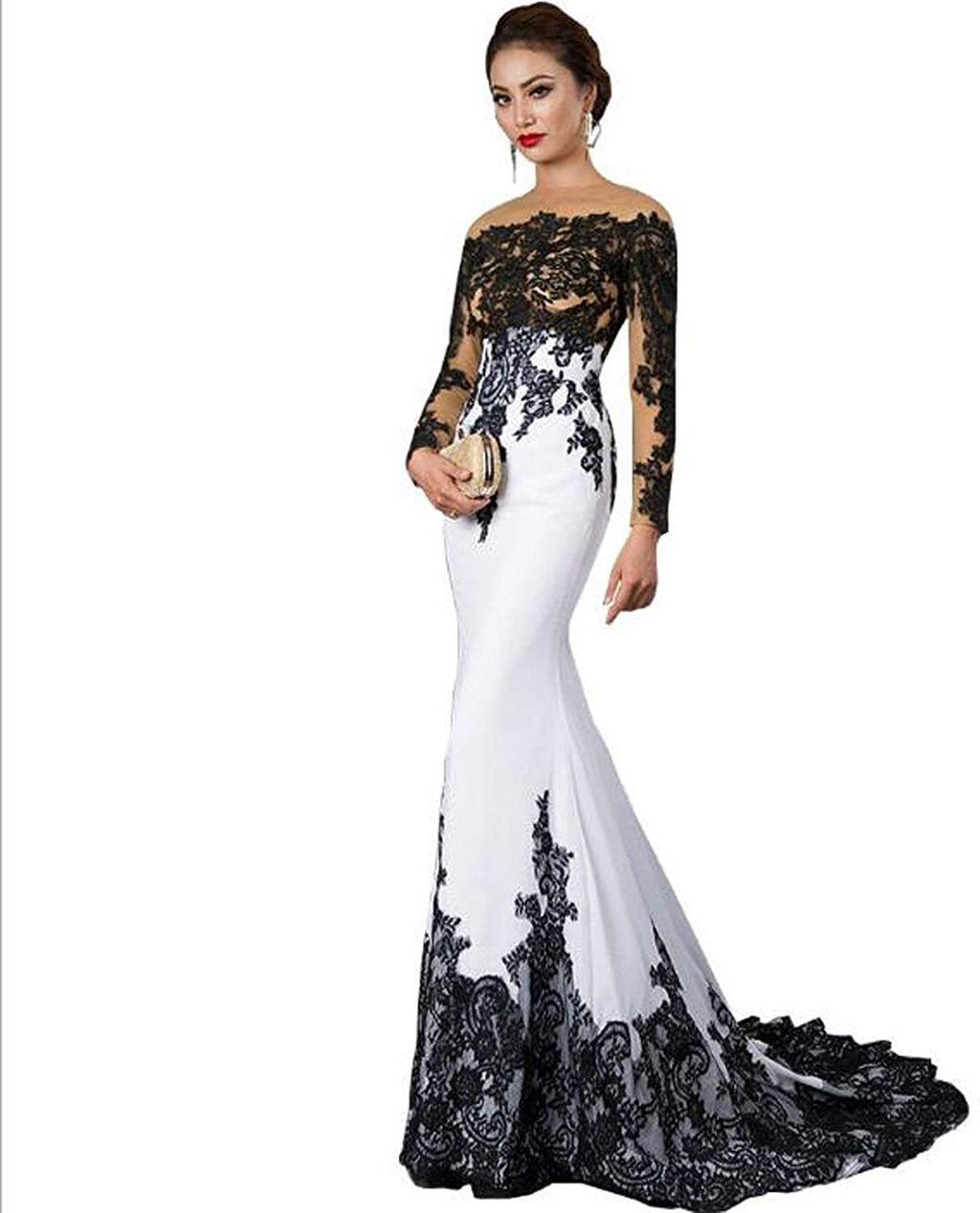 New Slim Mermaid Tail Wedding Dress - RICALOUX