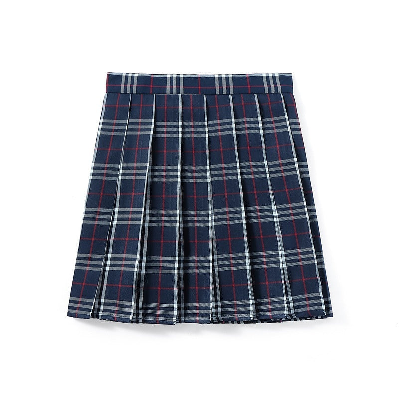 High-waisted Pleated Plaid Mini Skirt – Premium 0 | RICALOUX