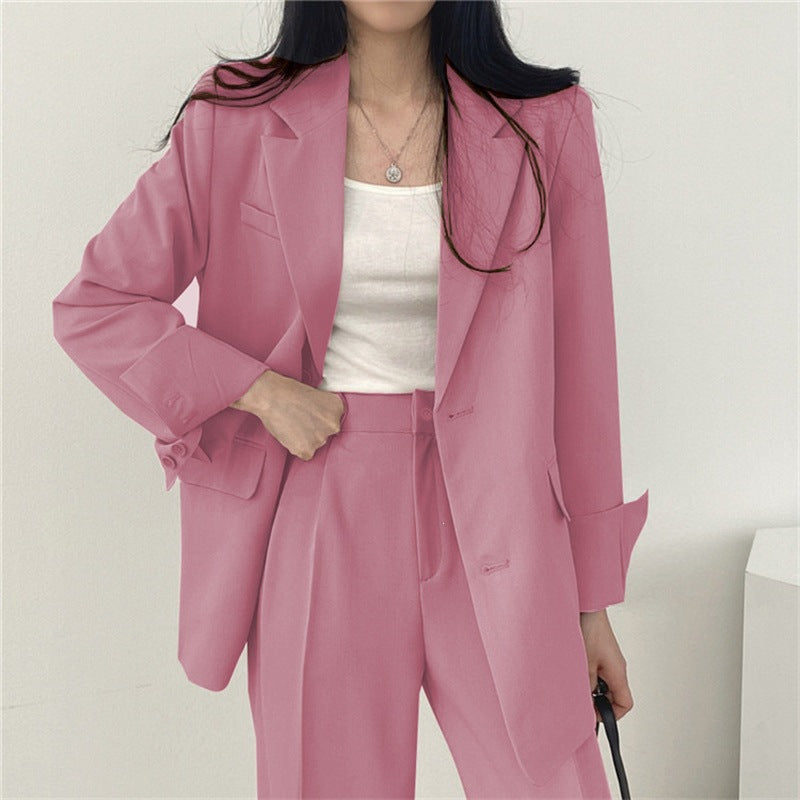 Womens Solid-color Loose-fitting Korean-style Versatile Blazer – Premium 0 | RICALOUX