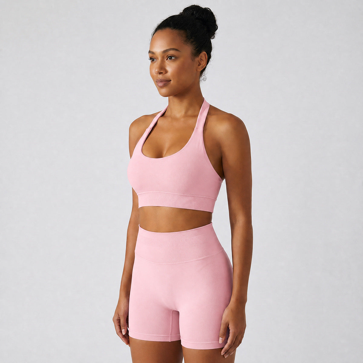 Halter-style Sports Bra And Shorts Set For Women – Premium 0 | RICALOUX
