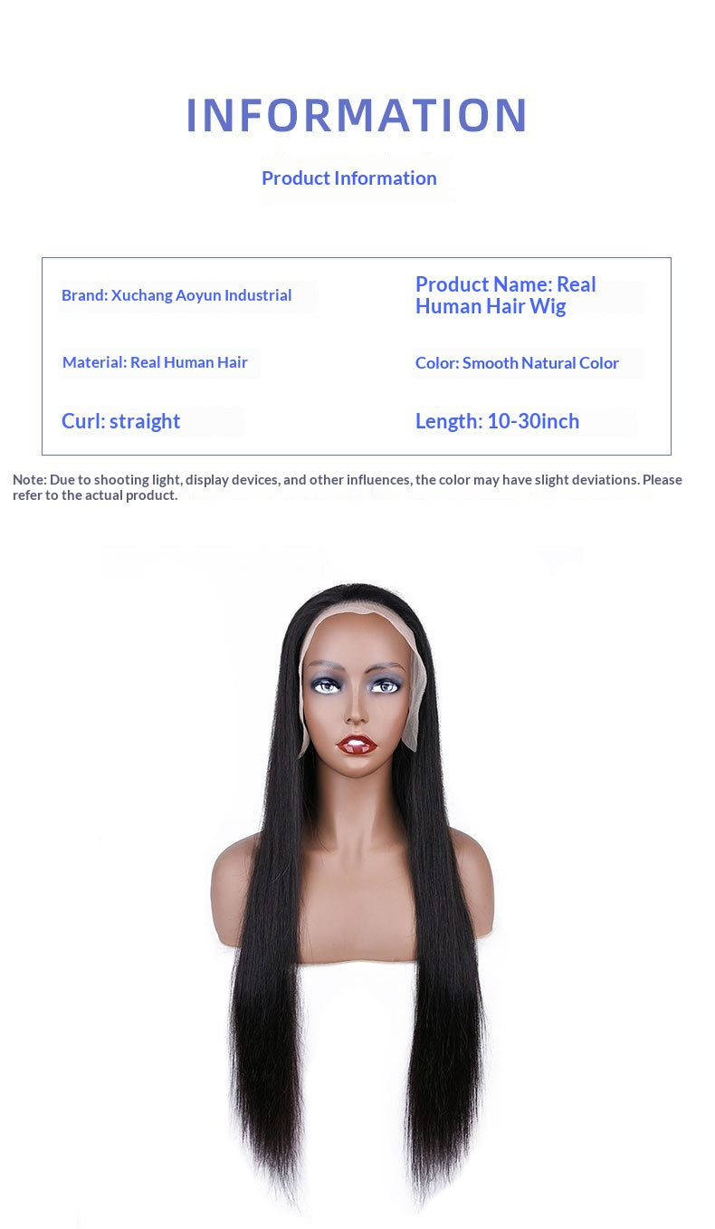 13x6 Lace Front Straight Human Hair Wig by Ricaloux