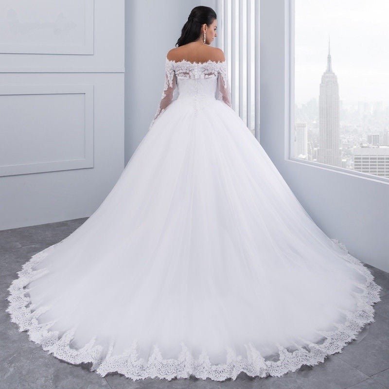 Wedding Bridal Wedding Lace Large Tail - RICALOUX