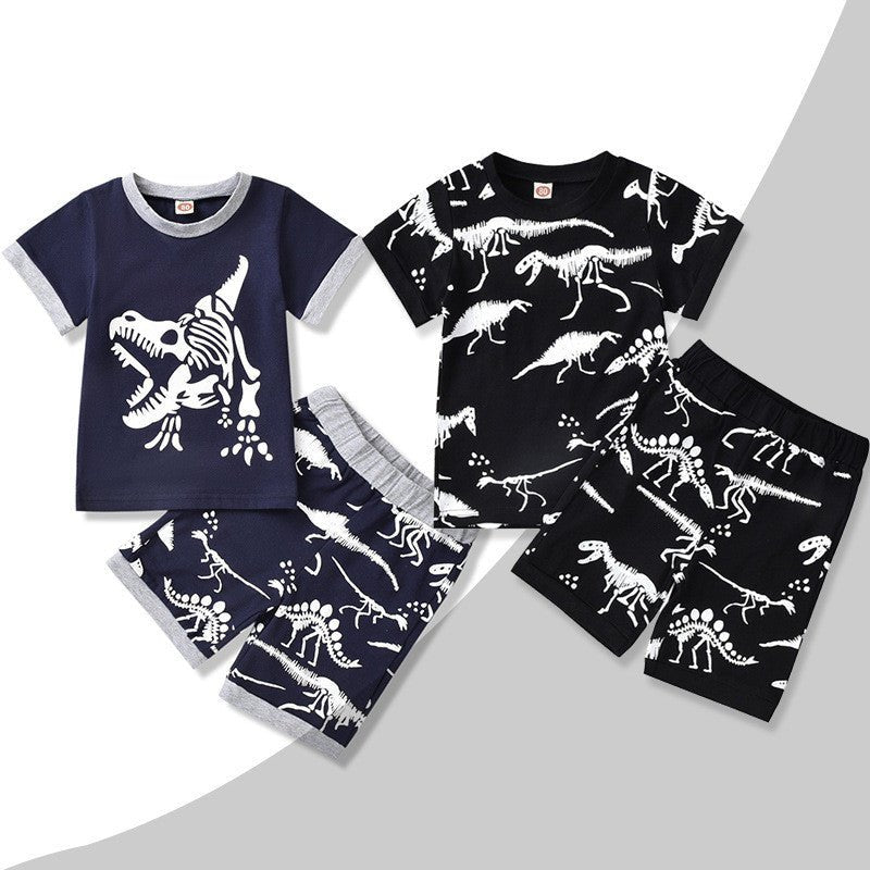 Summer Short-sleeved Dinosaur Children's Clothing - RICALOUX