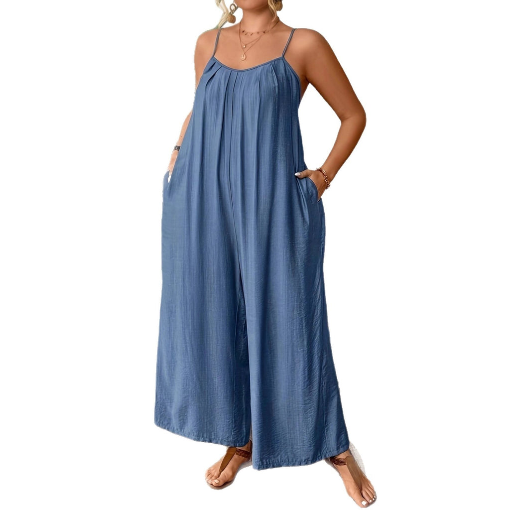 Chic Casual Strap Wide-leg Jumpsuit by Ricaloux