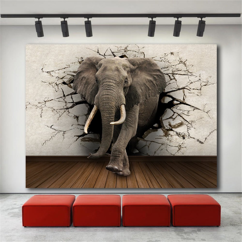 Creative Home Decor Elephant Canvas Painting - RICALOUX