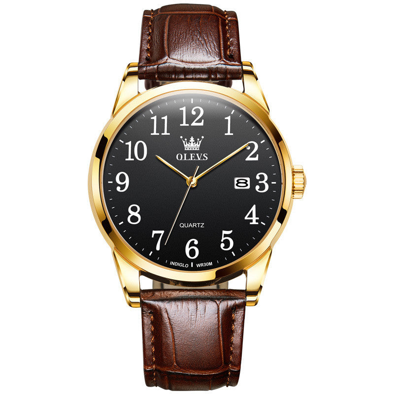 Waterproof Quartz Watch Digital Scale Simple Men by Ricaloux
