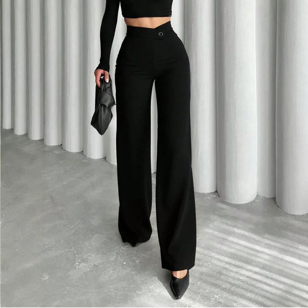 Womens High-waisted Design-focused Straight-leg Pants by Ricaloux