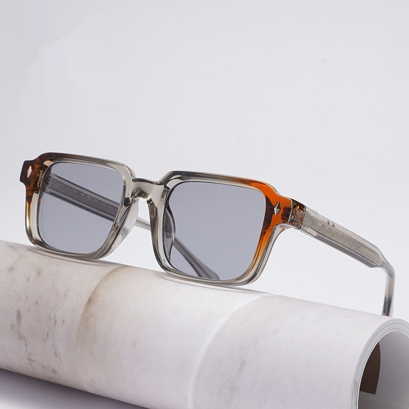 UV400 UV-protection Imitation-acetate Thick-frame Sunglasses by Ricaloux