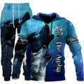 Animal-print Hooded Pullover Sweatshirt And Menswomens Sportswear Set – Premium 0 | RICALOUX