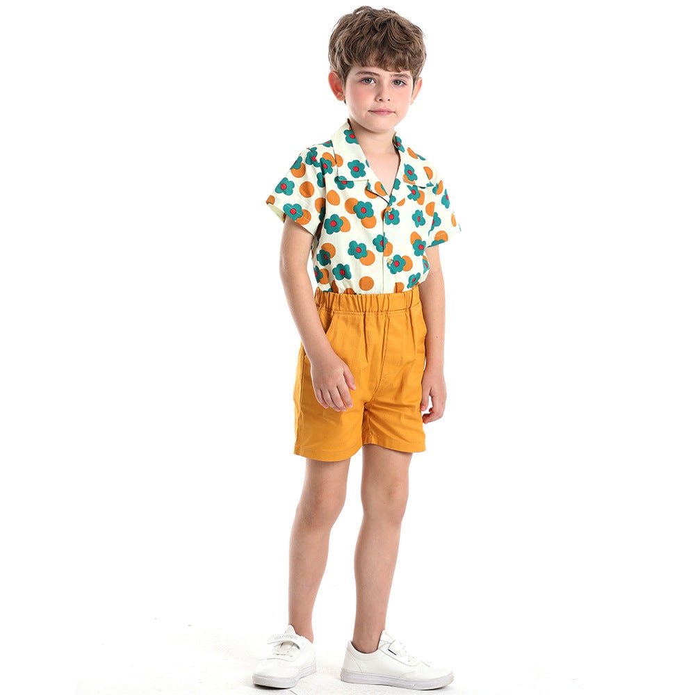 Boys' Shirt Printed Short-sleeved Breathable Children's Shirt Cute Baby Boys' Clothing - RICALOUX