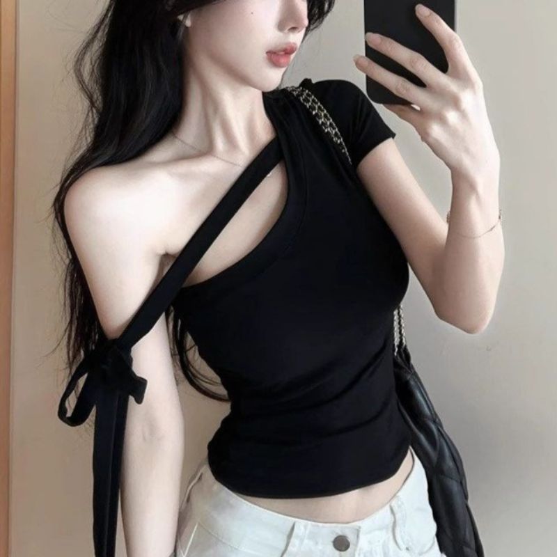 New Womens Off-shoulder Short-sleeve T-shirt – Premium 0 | RICALOUX