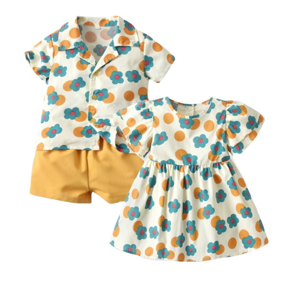 Boys' Shirt Printed Short-sleeved Breathable Children's Shirt Cute Baby Boys' Clothing - RICALOUX