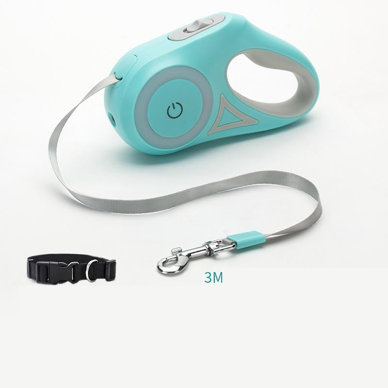 Dog Leash Retractable Leash And Dog Collar Spotlight Automatic Pet Dog Cat Traction Rope For Small Medium Dogs Pet Product by Ricaloux
