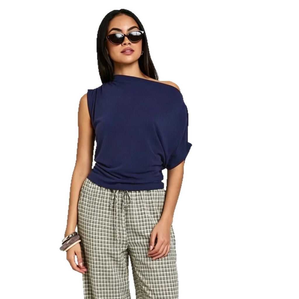 Summer Laid-back Off-shoulder Sleeveless Top by Ricaloux