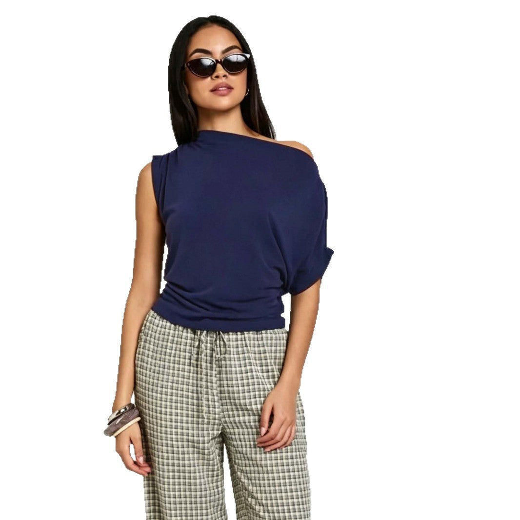 Summer Laid-back Off-shoulder Sleeveless Top by Ricaloux