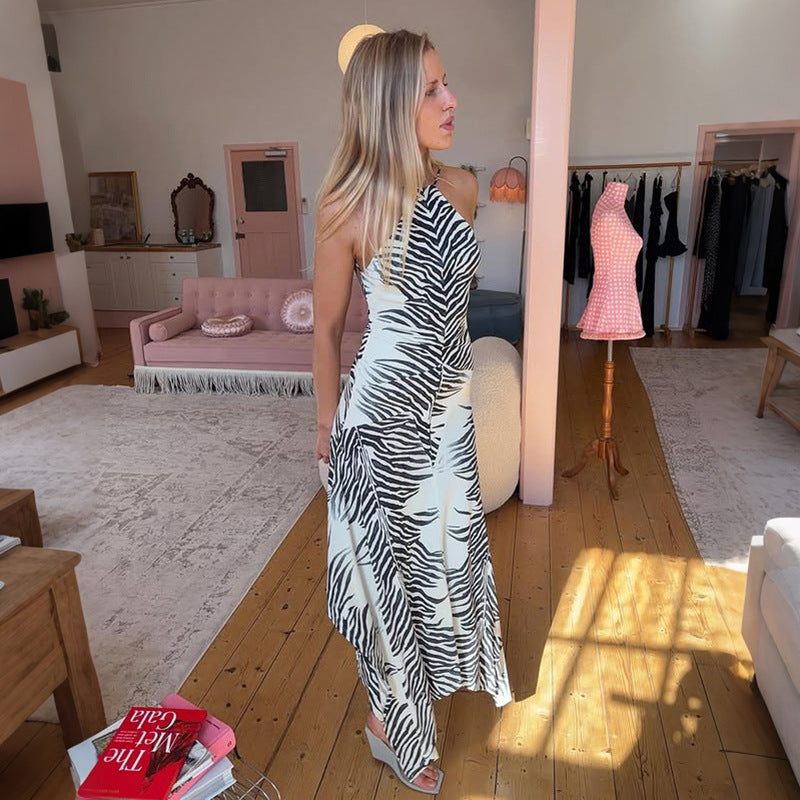 Chic Figure-flattering Off-shoulder Backless Asymmetrical Dress – Premium 0 | RICALOUX