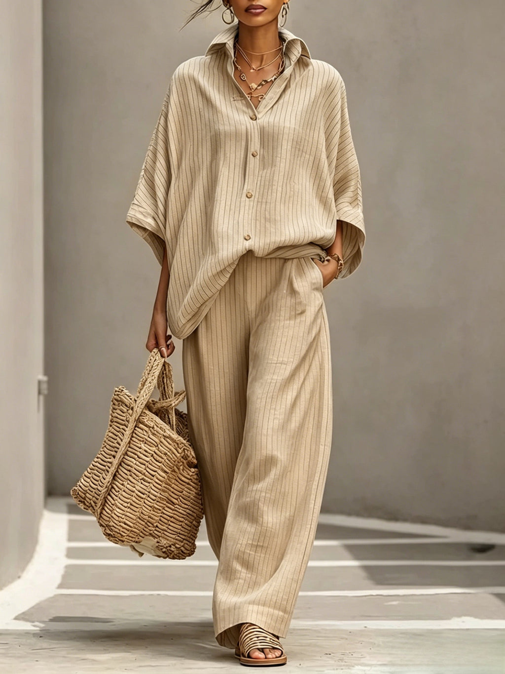 Womens Cardigan Set Casual And Elegant Womens Outfit by Ricaloux
