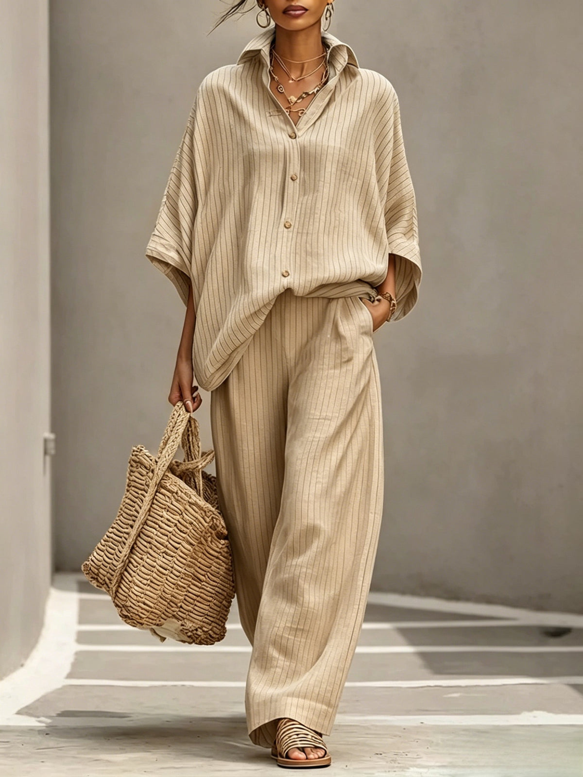 Womens Cardigan Set Casual And Elegant Womens Outfit by Ricaloux