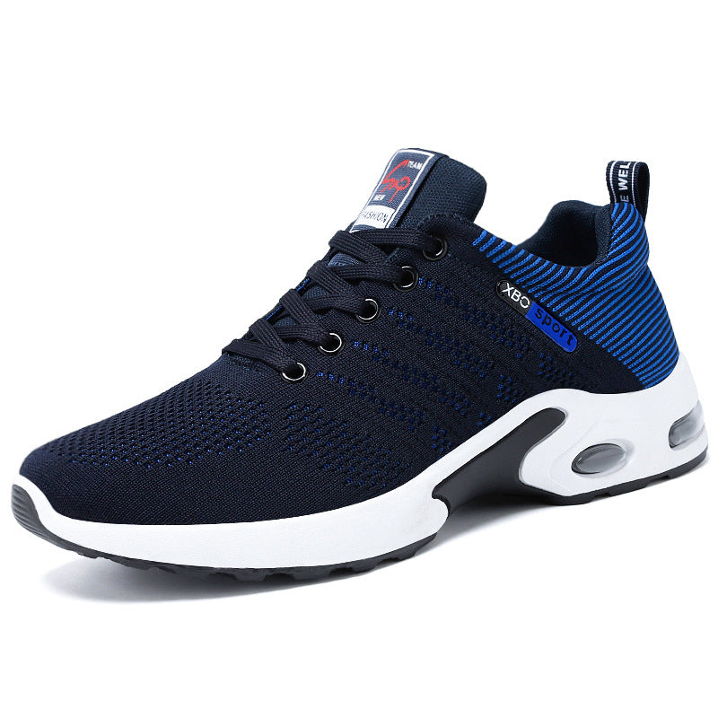 Fashion Mesh Shoes With Striped Design Men Outdoor Breathable Lace-up Sneakers Csual Lightweight Running Sports Shoes For Men – Premium 4 | RICALOUX