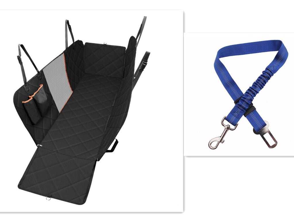 Dog Car Seat Cover View Mesh Pet Carrier Hammock Safety Protector Car Rear Back Seat Mat With Zipper And Pocket For Travel - RICALOUX