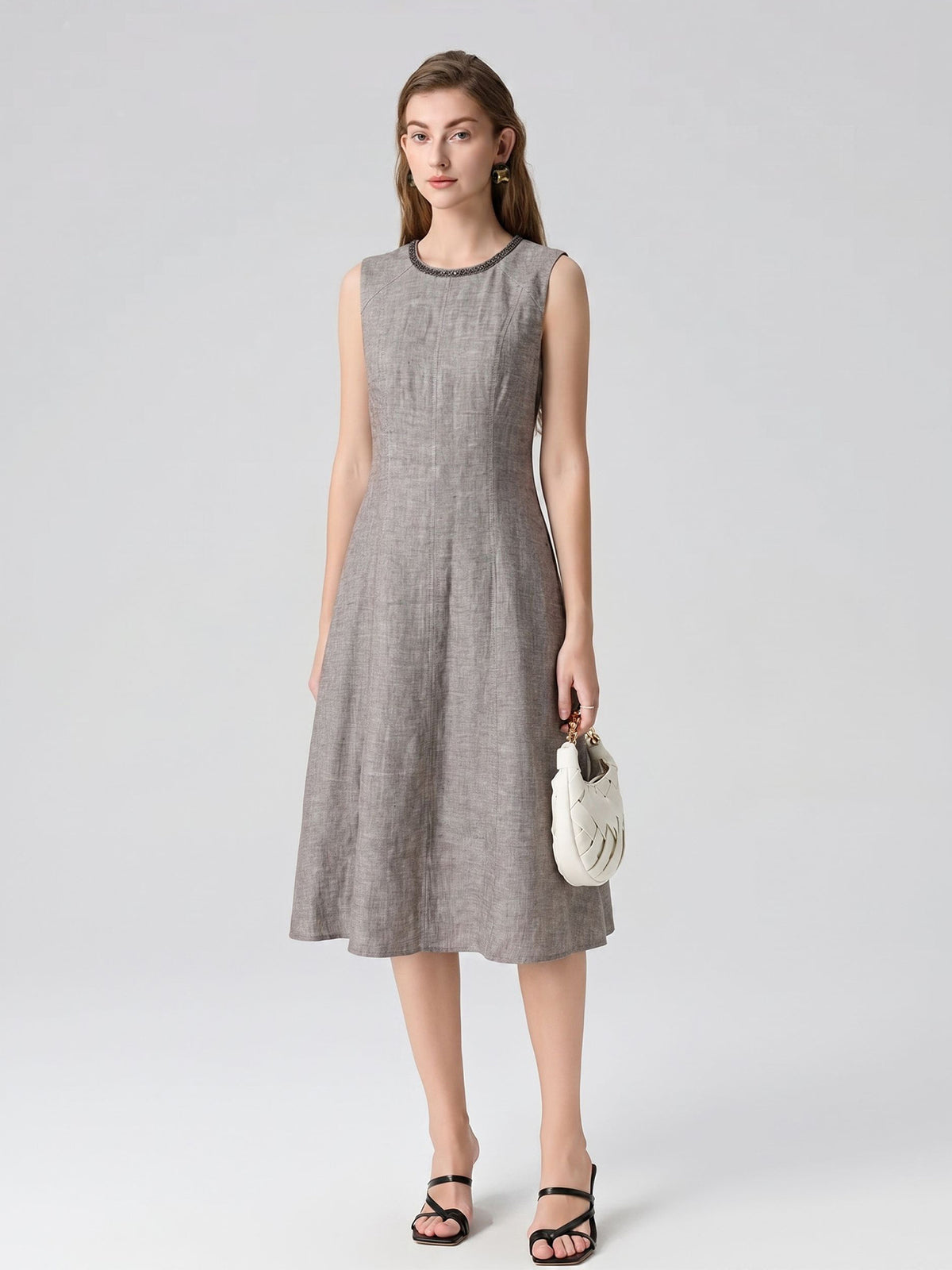 Elegant And Poised French-style Sleeveless Vest Dress – Premium 0 | RICALOUX