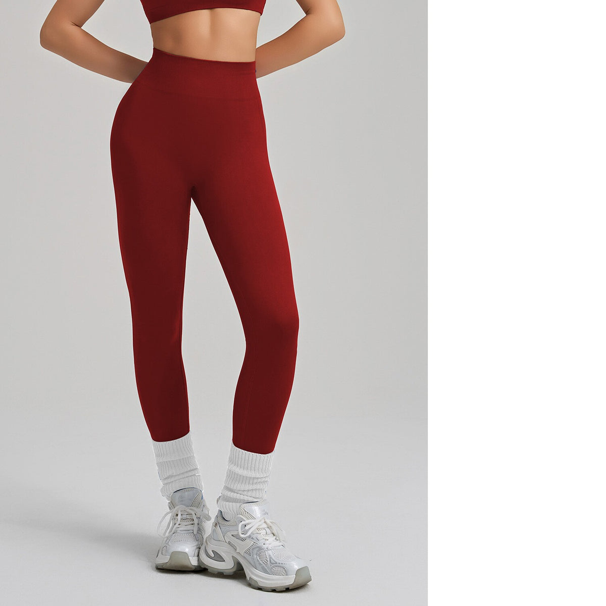 High-Elastic Seamless Knit Yoga Pants For Women, Peach Hip Lifting Workout Leggings For Training, Fitness & Running, Summer Style – Premium 4 | RICALOUX