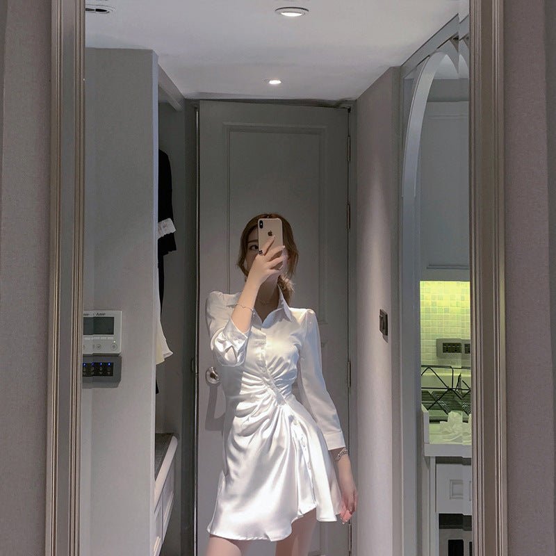 White satin dress - RICALOUX