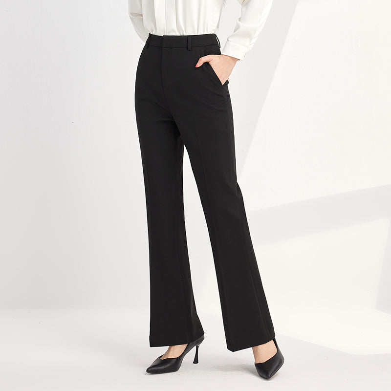 Wide-leg Straight-cut Draped Palazzo Pants With A Slight Flare At The Hem – Premium 0 | RICALOUX