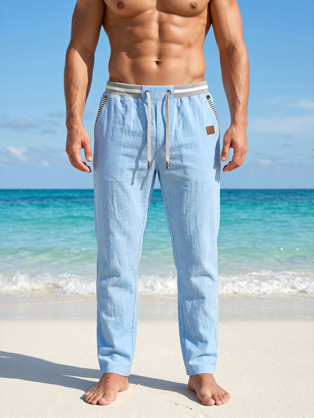 Mens Linen Straight-leg Casual Pants – Premium 0 | RICALOUX