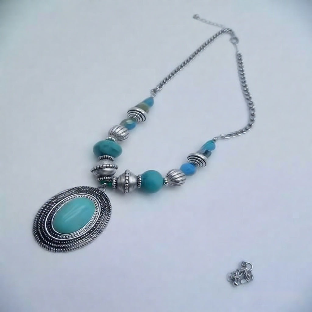 Vintage Turquoise Necklace For Women Jewelry by Ricaloux
