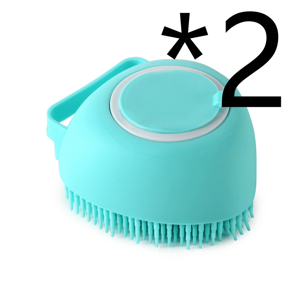 Silicone Dog Bath Massage Gloves Brush Pet Cat Bathroom Cleaning Tool Comb Brush For Dog Can Pour Shampoo Dog Grooming Supplies by Ricaloux
